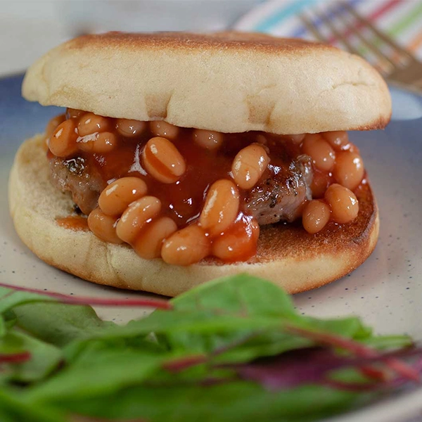 Sausage & Baked Bean Breakfast Muffins